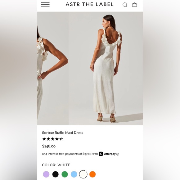 NWT ASTR The Label Sorbae Ruffle Maxi Dress - Picture 4 of 4